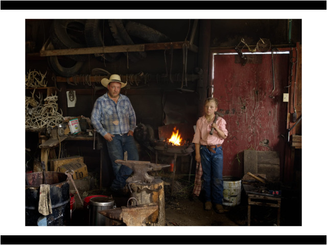 7326 • Chance and Gus Making Spurs - Red Owl, South Dakota